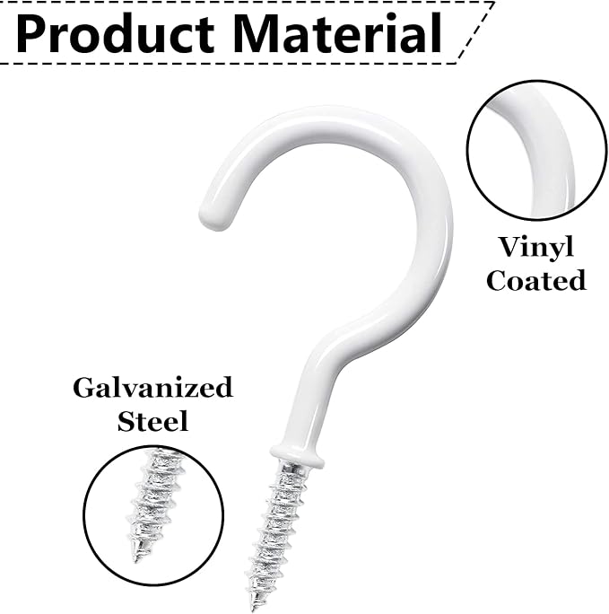 12 Pcs Ceiling Hooks for Hanging Plants, Utensils and Christmas String Lights - Image 8
