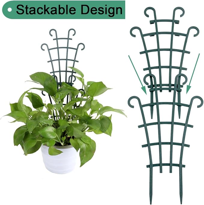 12 Pack Trellis for Potted Plants, Garden Trellis for Climbing Plants Plastic - Image 3