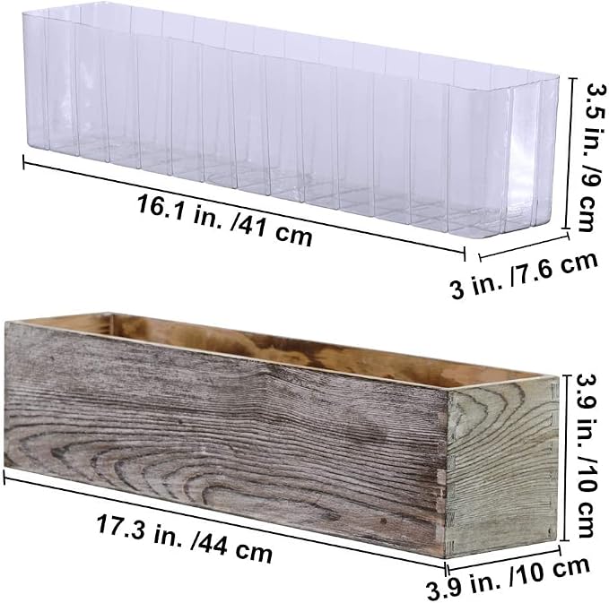 10 Pcs Plastic Planter Liners Clear Rectangular Plastic Liners - Image 4