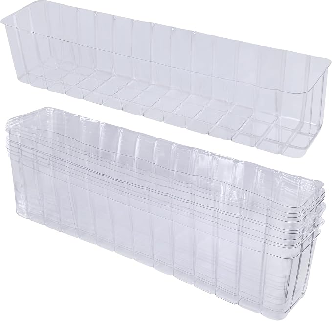 10 Pcs Plastic Planter Liners Clear Rectangular Plastic Liners by Winlyn