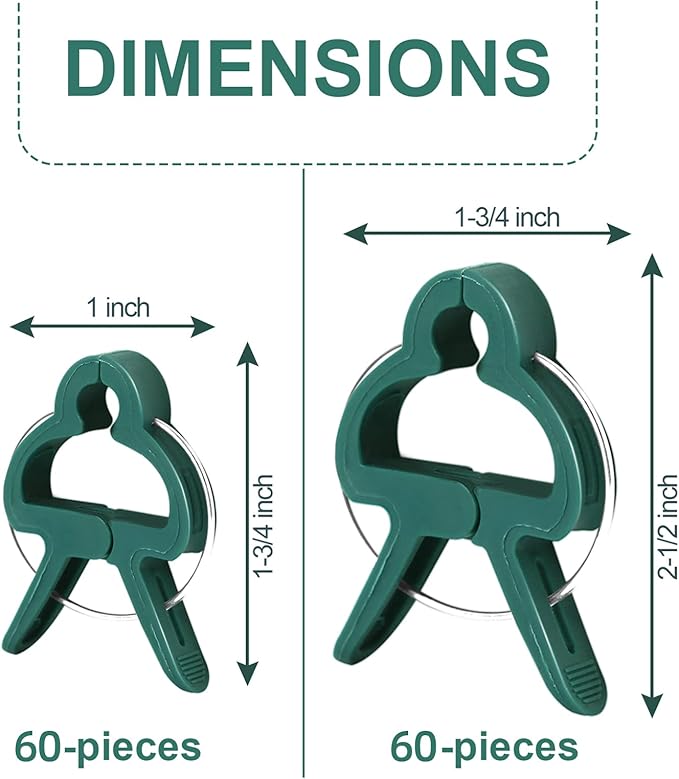 120 Pcs Plant Support Clips, Flower and Vine, Garden Tomato Plant Support Clips - Image 3