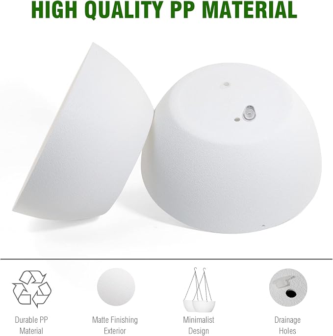 10 inch Hanging Planters for Outdoor Indoor Plants - Image 3