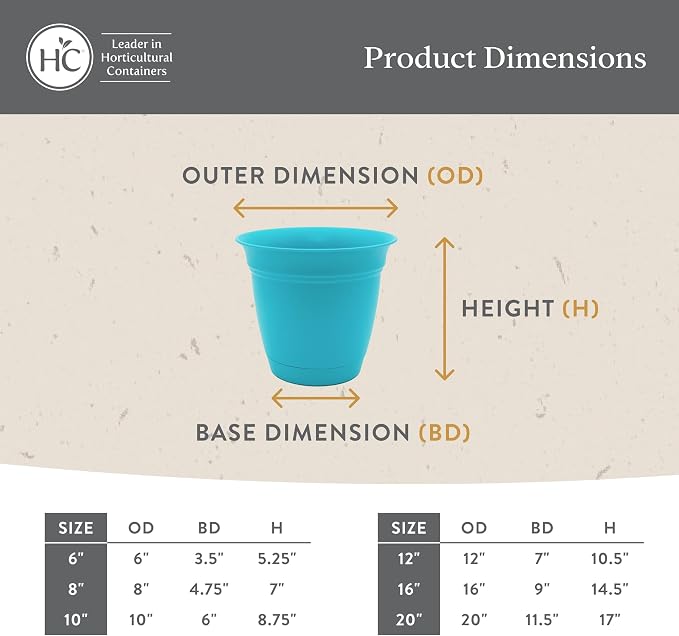 The HC Companies 12 Inch Eclipse Round Planter Pots - Image 5