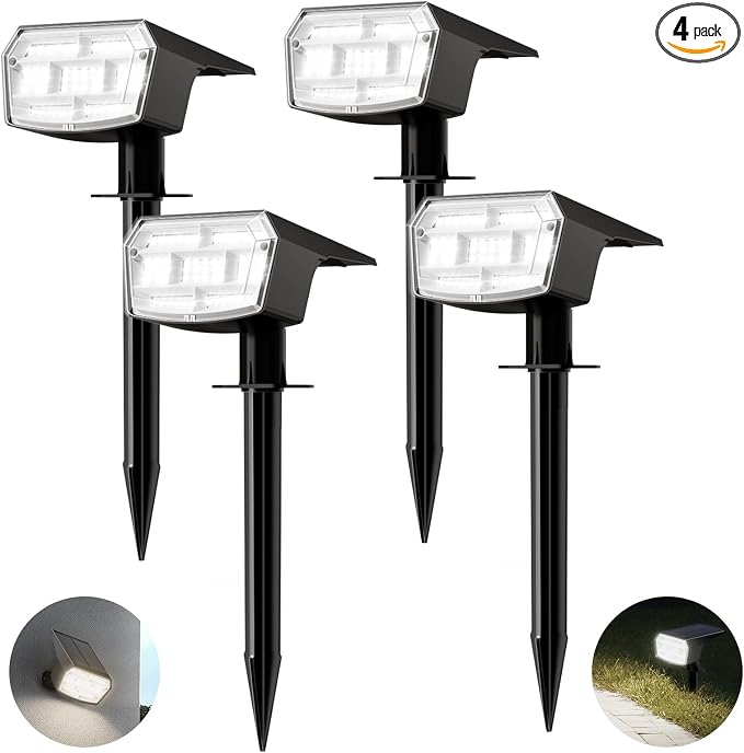 HIBOITEC Solar Spot Lights Outdoor 59LED Landscape Lights Solar Powered by HIBOITEC