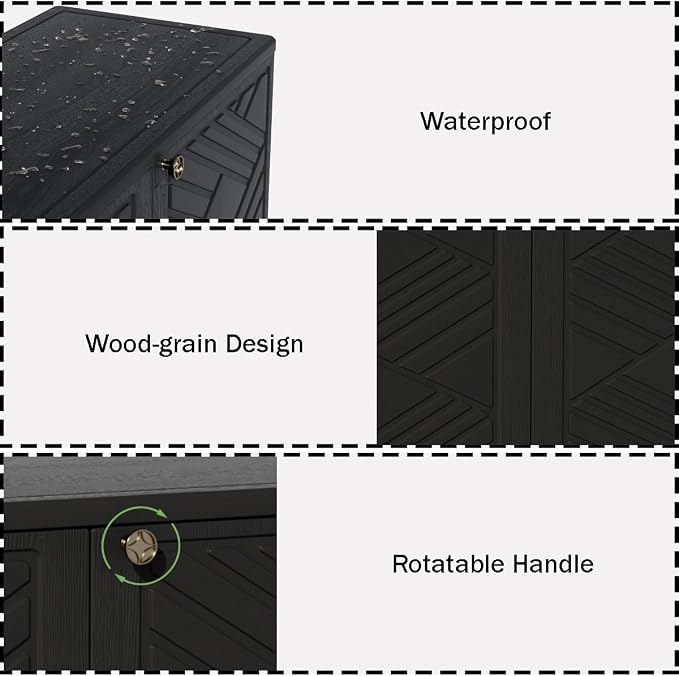 Outdoor/Indoor Storage Box, Resin and Plastic Storage Cabinet Waterproof - Image 5