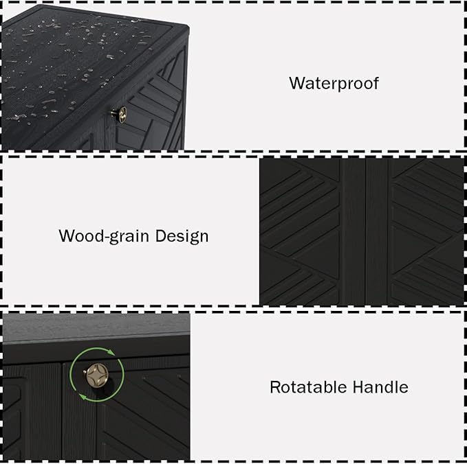 Outdoor/Indoor Storage Box, Resin and Plastic Storage Cabinet Waterproof - Image 6