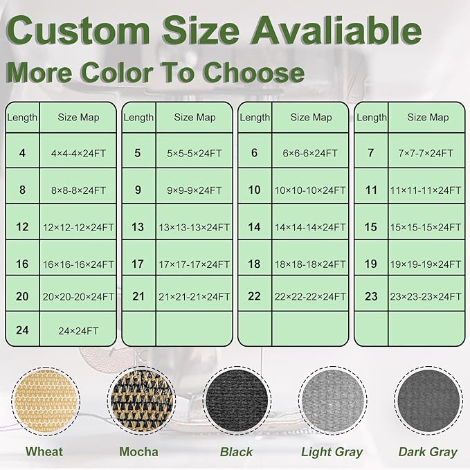 Artpuch Outdoor Pergola Shade Cover 20x21 FT Sun Shade Cloth - Image 8
