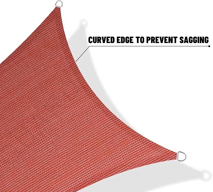 SUNNY GUARD Custom Size 5'x6'x7.8' Terra Red Sun Shade Sail Right Triangle UV - Image 7