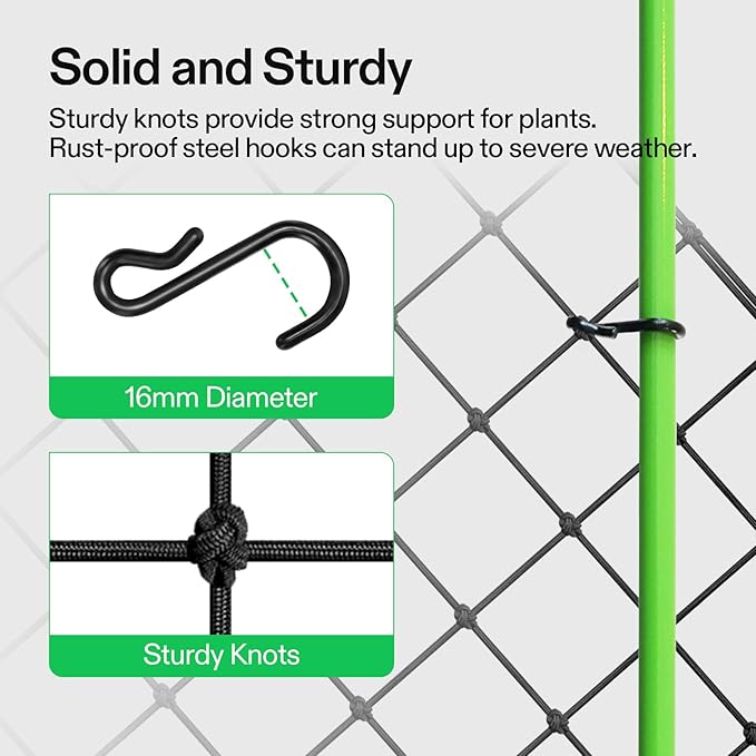 VIVOSUN 3 x 3Ft. Elastic Trellis Netting - Image 4