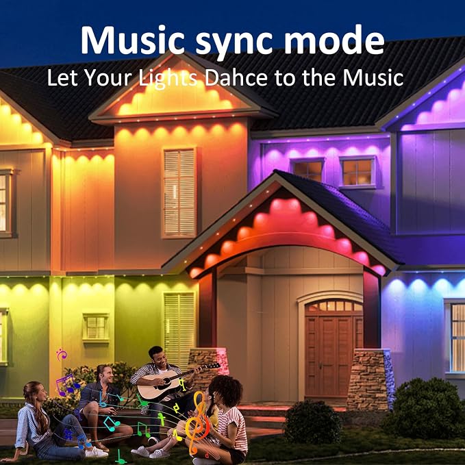 100FT Permanent Outdoor Lights, RGB LED Eaves Lights - Image 4