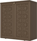 Storage Box Outdoor Caninet, Resin Indoor Storage Box Waterproof Outdoor by Mrosaa