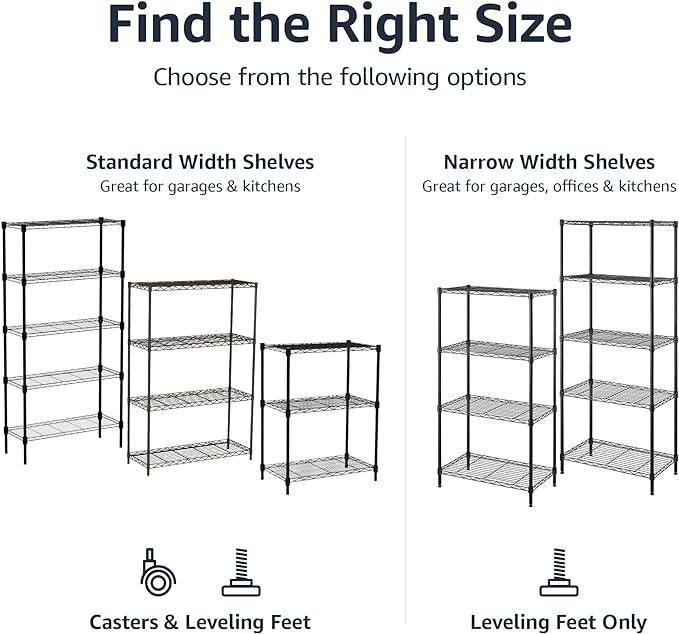 Amazon Basics 4-Shelf Steel Wire Storage Shelves - Image 5