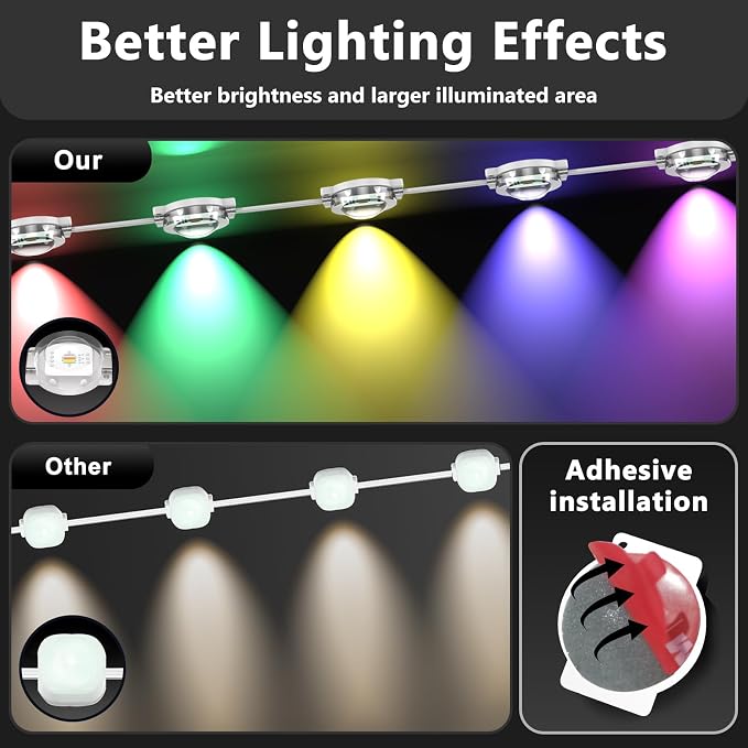 100FT Permanent Outdoor Lights for House Waterproof, Outdoor Permanent led - Image 7