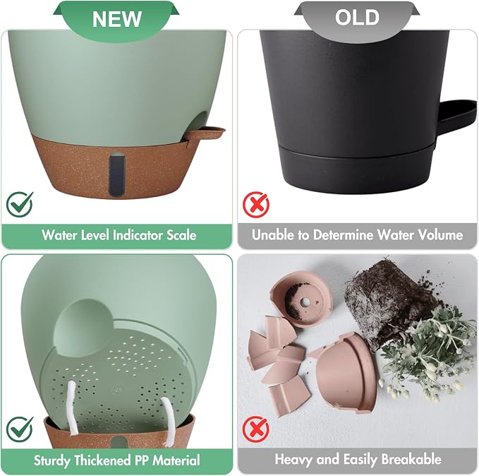 12/10/8 Inch Self Watering Pots - Image 7