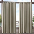 Exclusive Home Canopy Stripe Indoor/Outdoor Grommet Top Curtain Panel, Taupe / by Exclusive+Home