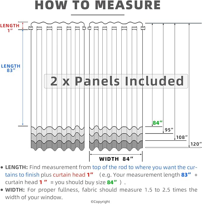 Waterproof Outdoor Curtain W84 x L120 - Image 6