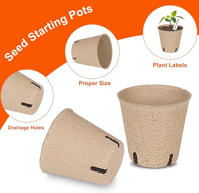 120 Packs 3.15 Inch Peat Pots, Biodegradable Pots - Image 3
