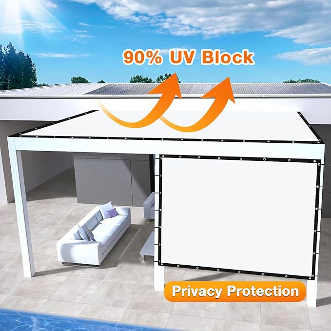Artpuch Outdoor Pergola Shade Cover 8' X 16' Sun Shade Cloth - Image 3