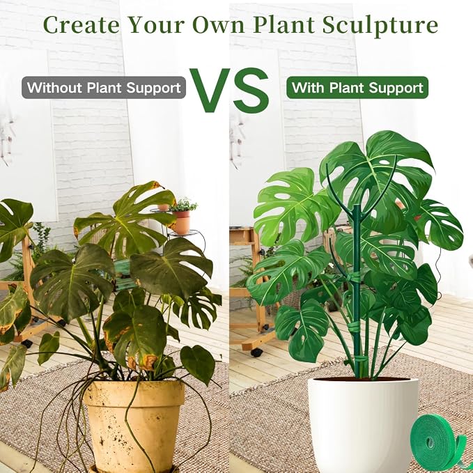 12 Pack Stackable Monstera Plant Support Stakes, 90inch Climbing Plant Sticks - Image 4