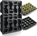 20 Cell Plant Trays for Carrying 3 inch Round Nursery Pots, Sturdy Plastic by RooTrimmer