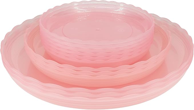 12Pcs Clear Plant Saucer, 6 8 10 Inch Durable Plastic Plant Tray, Round Plant by Lifecouldbesointeresting