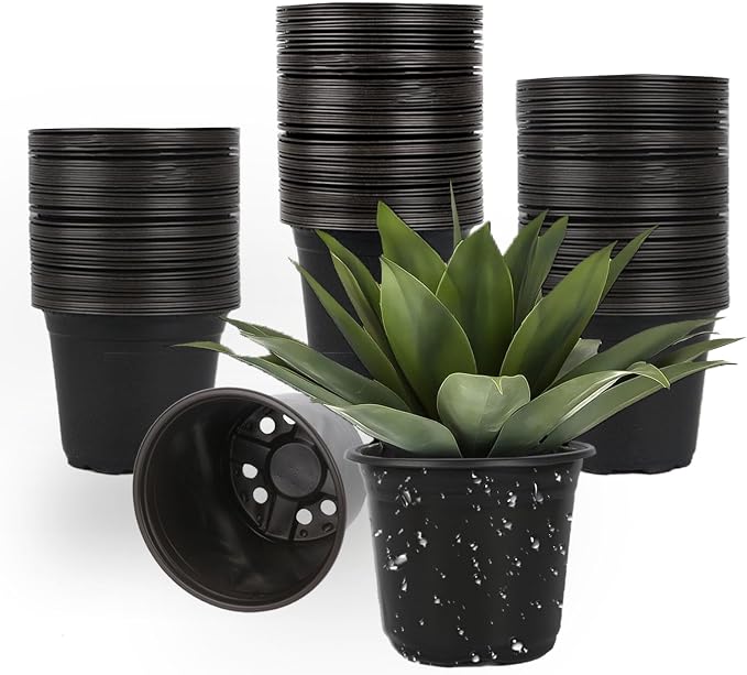 100 Packs Nursery Pots, 3 Inches Plastic Nursery Pots by TAQIXI