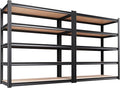 Set of 2 Garage Shelving Heavy Duty Storage Shelves, Metal Adjustable Shelving by Unknown
