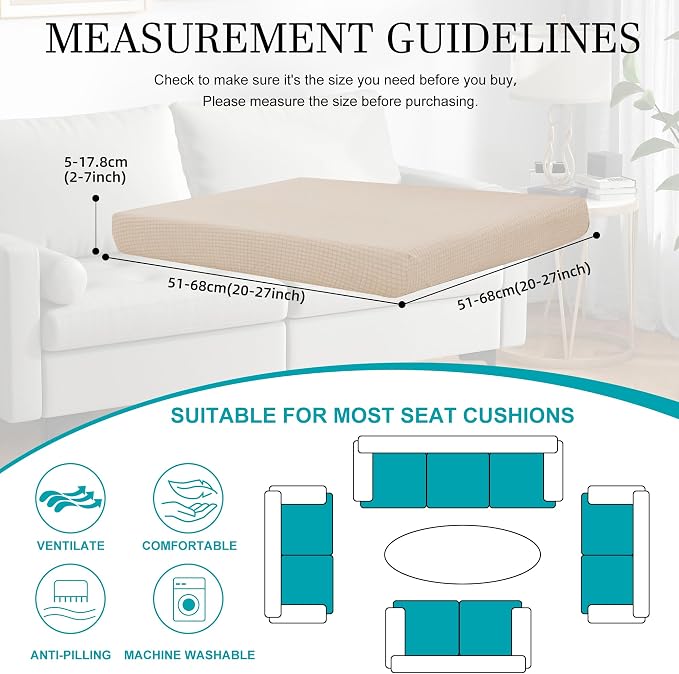 12Pcs Stretch Patio Cushion Covers, Outdoor Couch Covers Replacement, Outdoor - Image 2