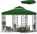 10x10 Canopy Replacement Top Double Tiered Gazebo Cover by Unknown