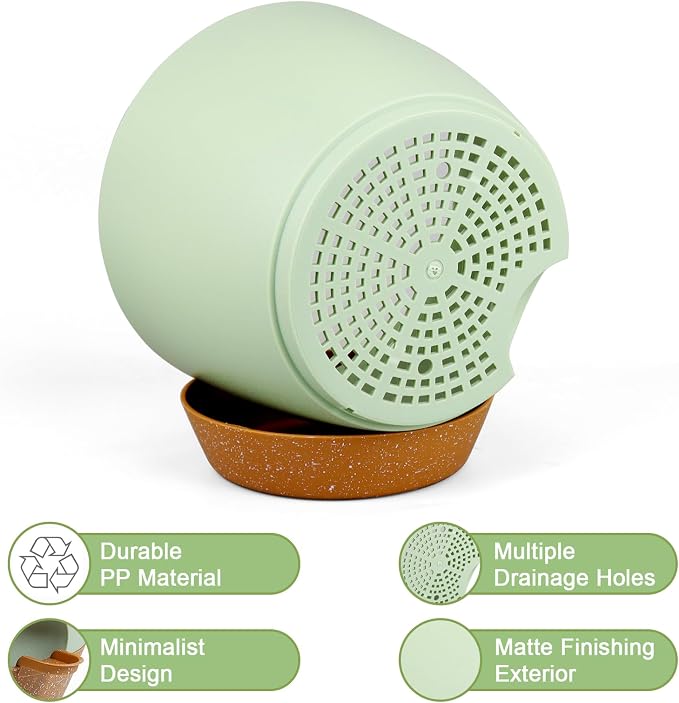 10/9/8 inch Self Watering Pots, Plant Pots - Image 3