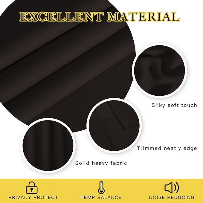 NICETOWN Blackout Short Curtain 63 inches Long - Image 2