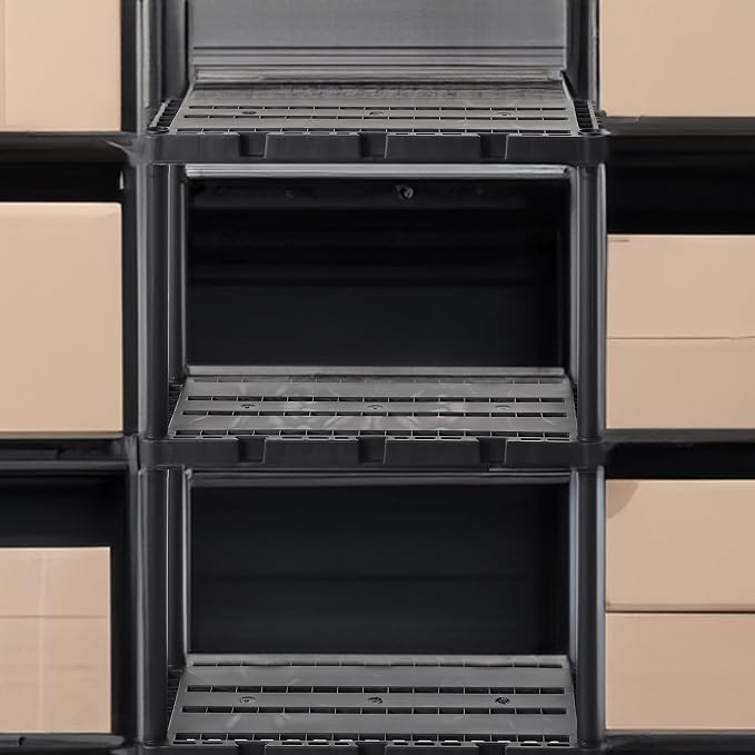 Gracious Living 2 Pack Light Duty Storage Shelves, Knect-A-Shelf 4-Shelf - Image 5