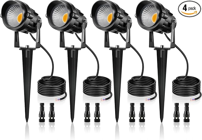 12W Low Voltage LED Landscape Lights - 12V Super Warm White Spotlight Landscape by LemonBest