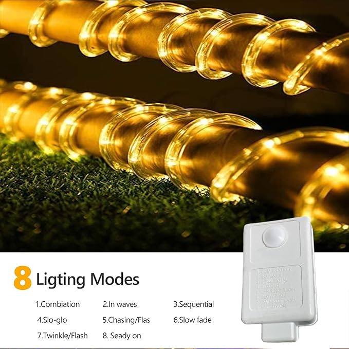 50ft 360 LED Rope Lights Outdoor, Connectable and Flexible Tube Lights - Image 3