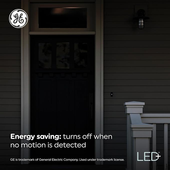 GE LED+ Motion Sensor LED Light Bulbs, Outdoor Security Lights, Warm White - Image 6