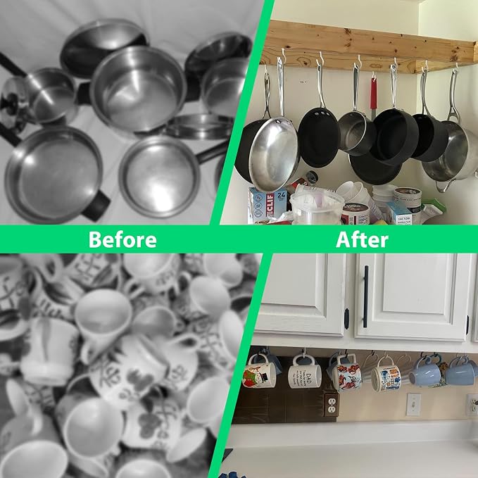 12 Pcs Ceiling Hooks for Hanging Plants, Utensils and Christmas String Lights - Image 4