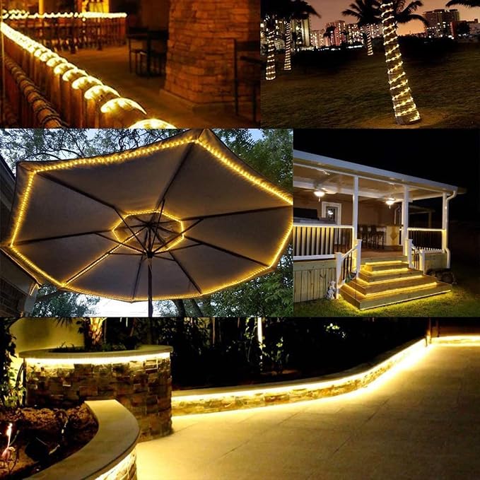 50ft 360 LED Rope Lights Outdoor, Connectable and Flexible Tube Lights - Image 7