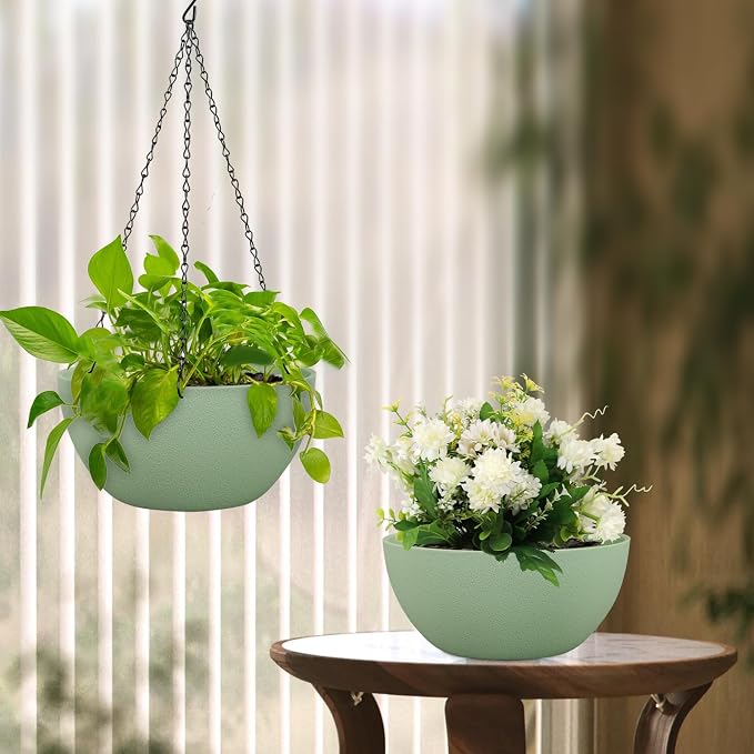 10 inch Hanging Planters Plant Pots - Image 7