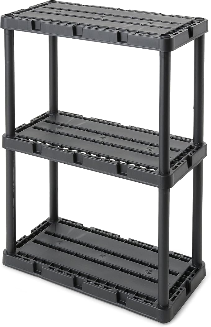 Gracious Living 3 Pack Light Duty Storage Shelves, Knect-A-Shelf 3-Shelf - Image 7