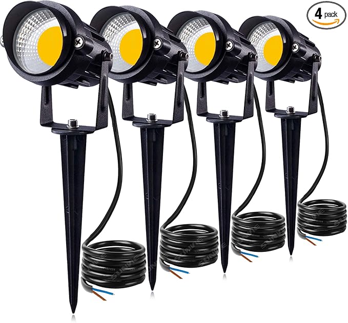 SUNVIE 12W LED Landscape Lighting Low Voltage Waterproof Garden Pathway Lights by SUNVIE