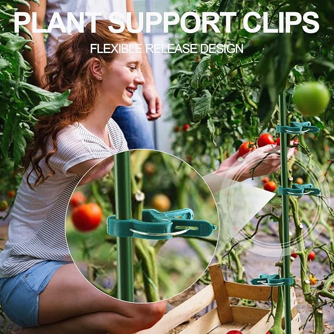 120 Pcs Plant Support Clips, Flower and Vine, Garden Tomato Plant Support Clips - Image 5