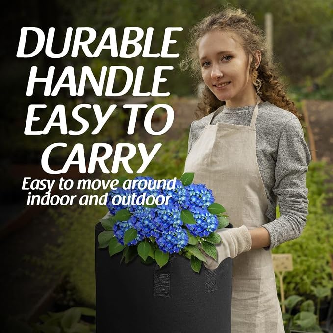 12 Pack 20 Gallon Grow Bags, Premium Fabric Pots 20 Gallon - Image 4