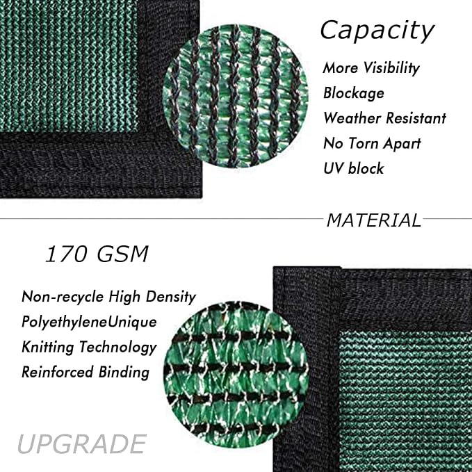 UPGRADE Privacy Fence Screen 4'x30' Dark Green Outdoor 90% Visibility Blockage - Image 2