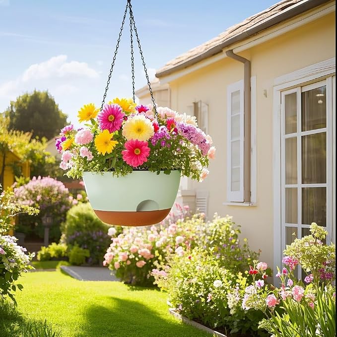 12 Inch Hanging Baskets for Plants Outdoor, Hanging Planters for Indoor Outdoor - Image 7