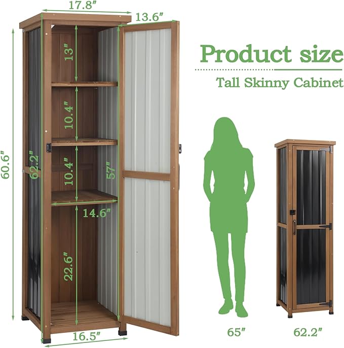 62" H Outdoor Corner Storage Cabinet - Image 2