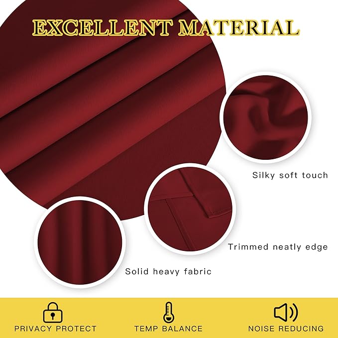 NICETOWN 66 Inch Long Blackout Curtains - Image 2