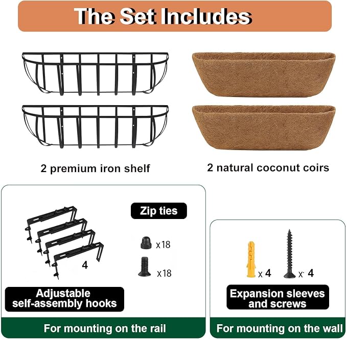 16'' Window Box Railing Planter - Image 4