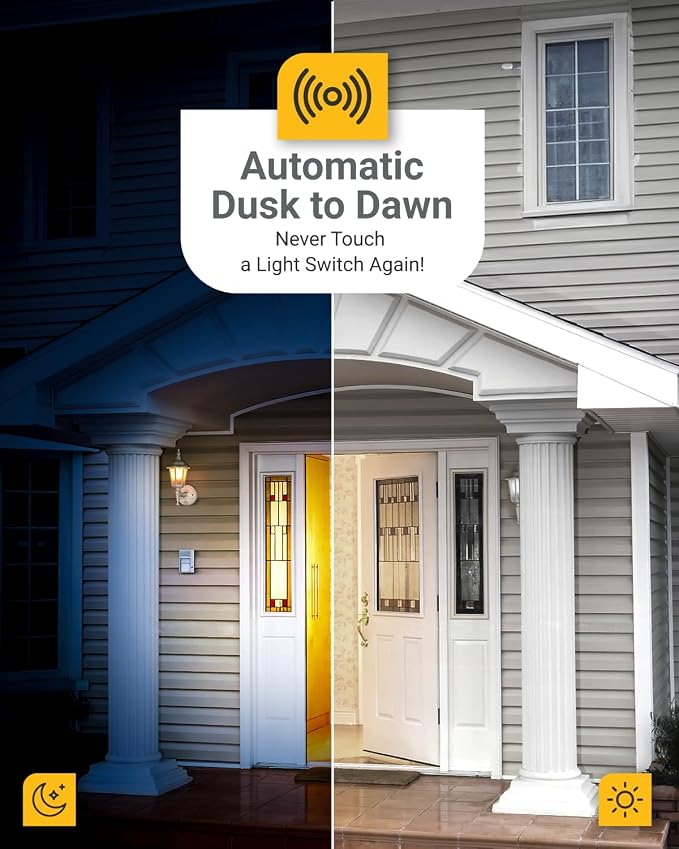 Sunco 6 Pack Dusk to Dawn LED Outdoor Light Bulb B11, Edison Filament - Image 2