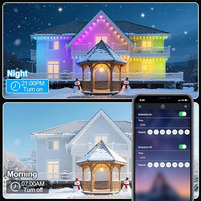 100FT Permanent Outdoor Lights for House Waterproof, IP67 LED Eave Lights - Image 6