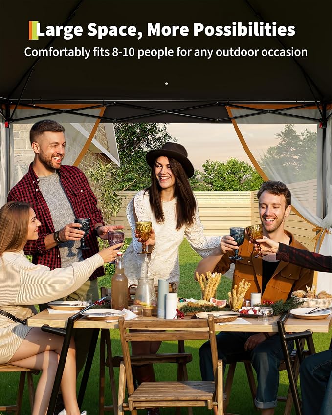 11'x11 Pop-Up Gazebo, Instant Outdoor Canopy Tent - Image 7